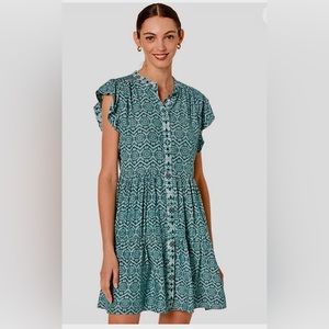 Marie Oliver Neelie Dress.  Color: Turk Shibori.  Sz L